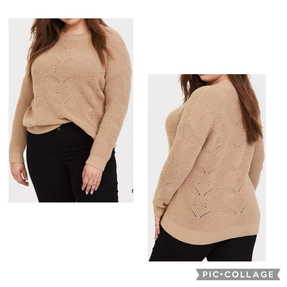 Torrid Tan Crew Neck Sweater